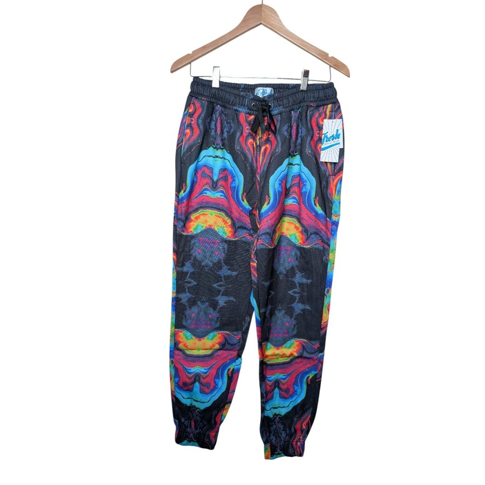 Fresh Prints of Bel-Air Graphic Jogger Pants Multi Color Men’s Med Style D2319
